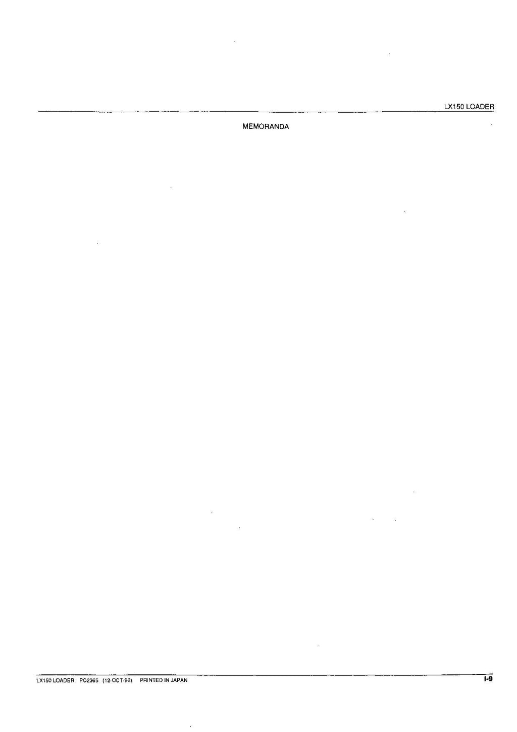 Hitachi LX150-2 Export Wheel Loader Parts Catalog Manual SN 02101-up