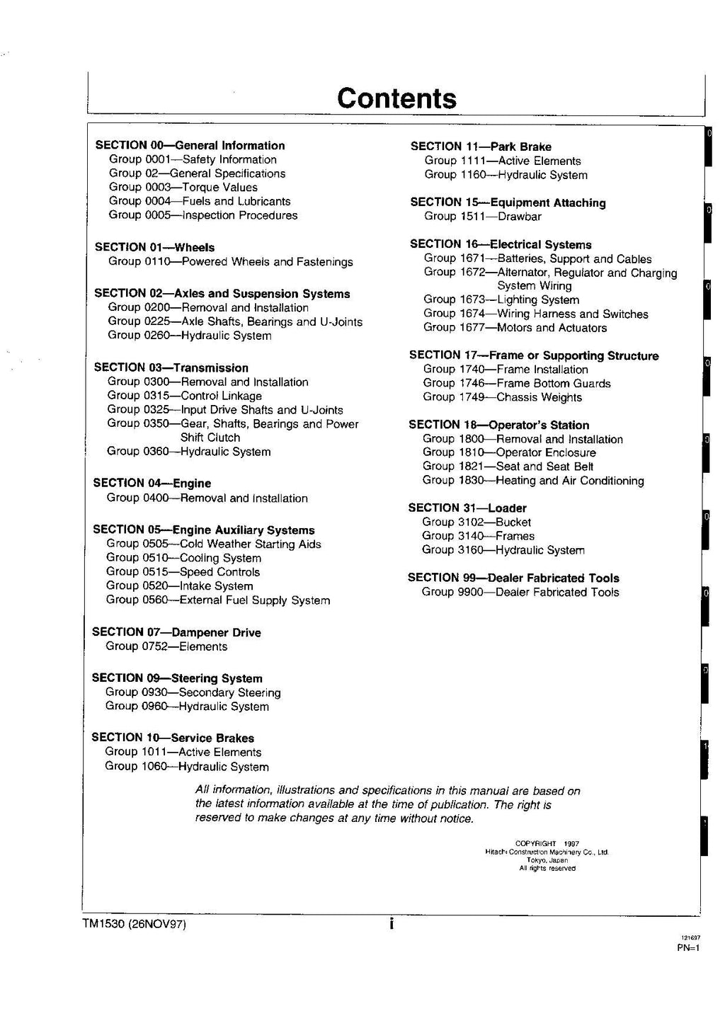 Hitachi LX100-2 LX120-2 LX150-2 Wheel Loader Workshop Manual
