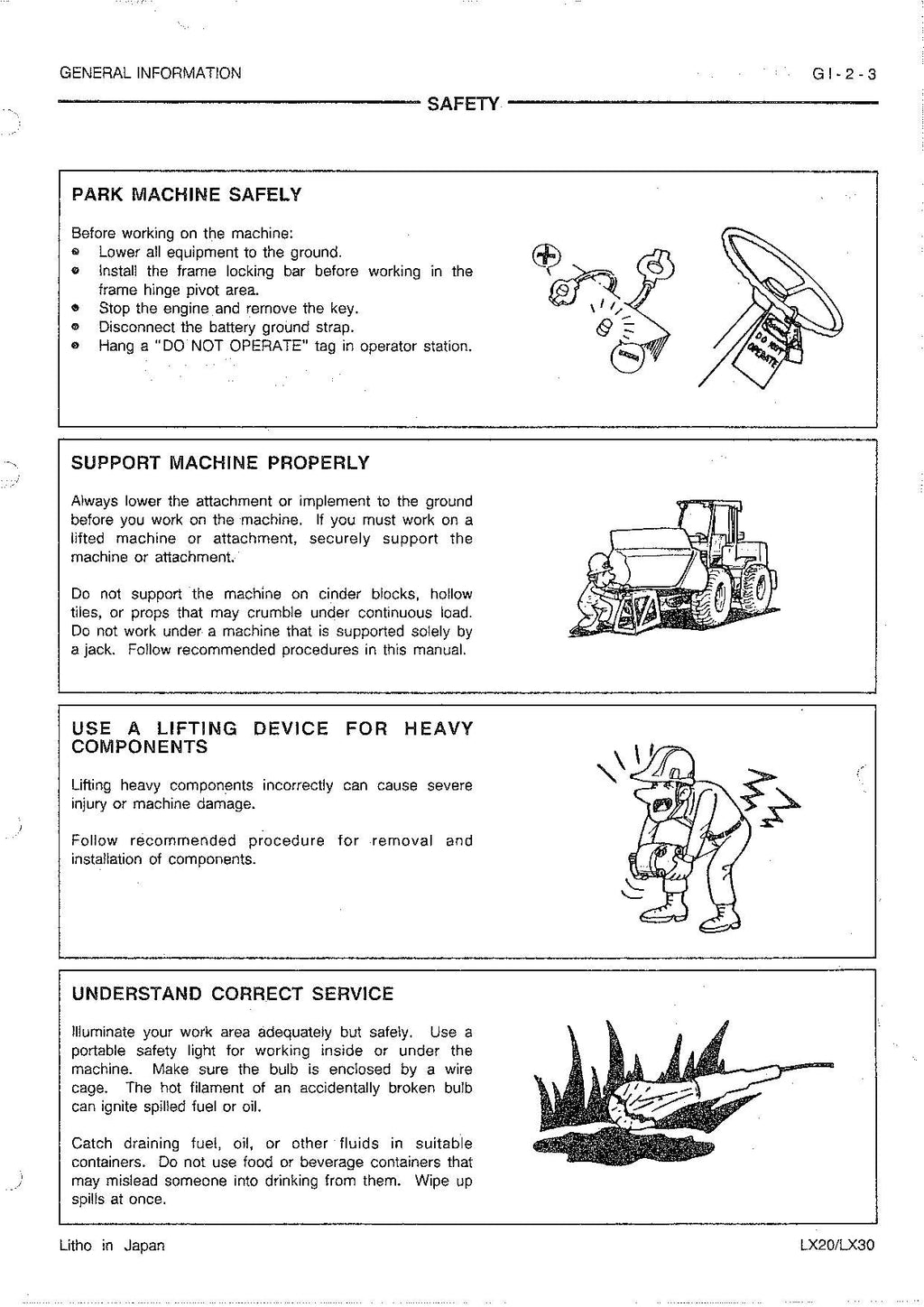 Hitachi LX20 Wheel Loader Workshop Manual