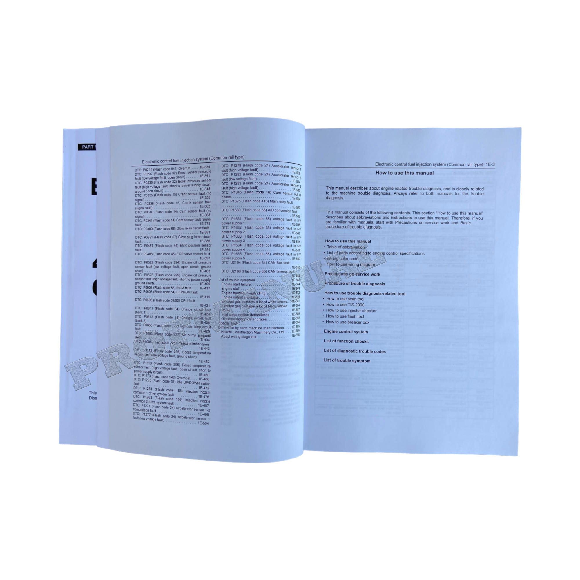 HITACHI ISUZU 4HK1 6HK1  ENGINE SERVICE MANUAL SET 2 BOOKS