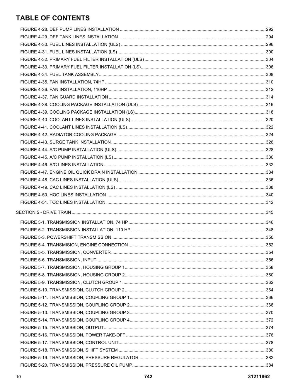 JLG 742 Telehandler Parts Catalog Manual 31211862
