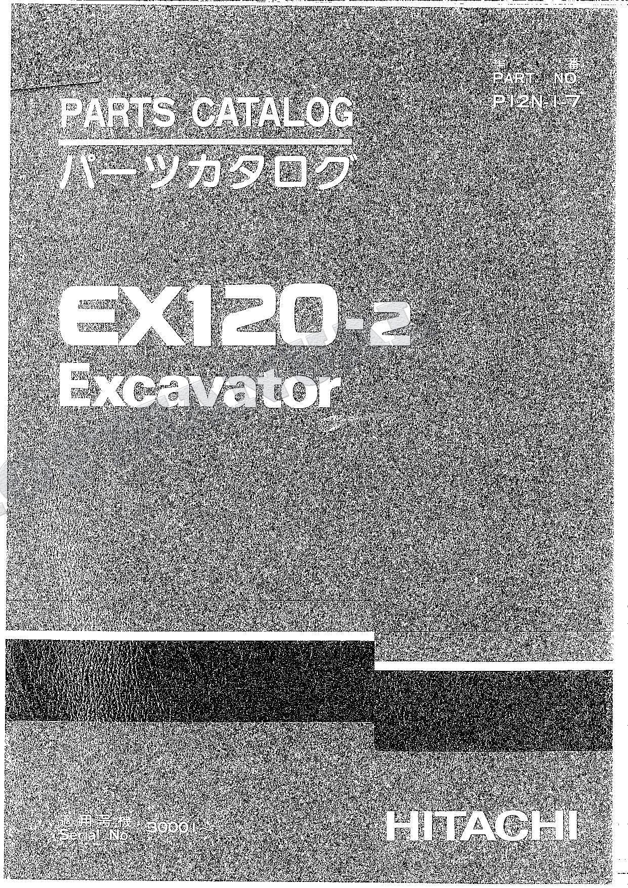 HITACHI EX120-2 Excavator Parts Catalog Manual SN 3001-