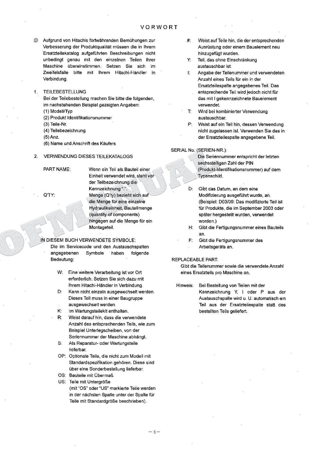 HITACHI ZAXIS ZX160LC-3 Innner Excavator Parts Catalog Manual