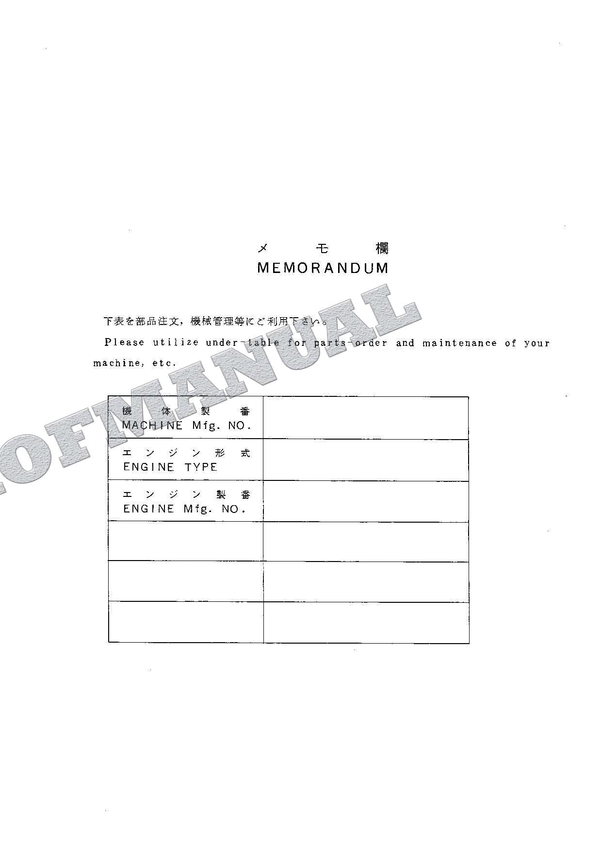 HITACHI EX100WD ADDENDUM Excavator Parts Catalog Manual
