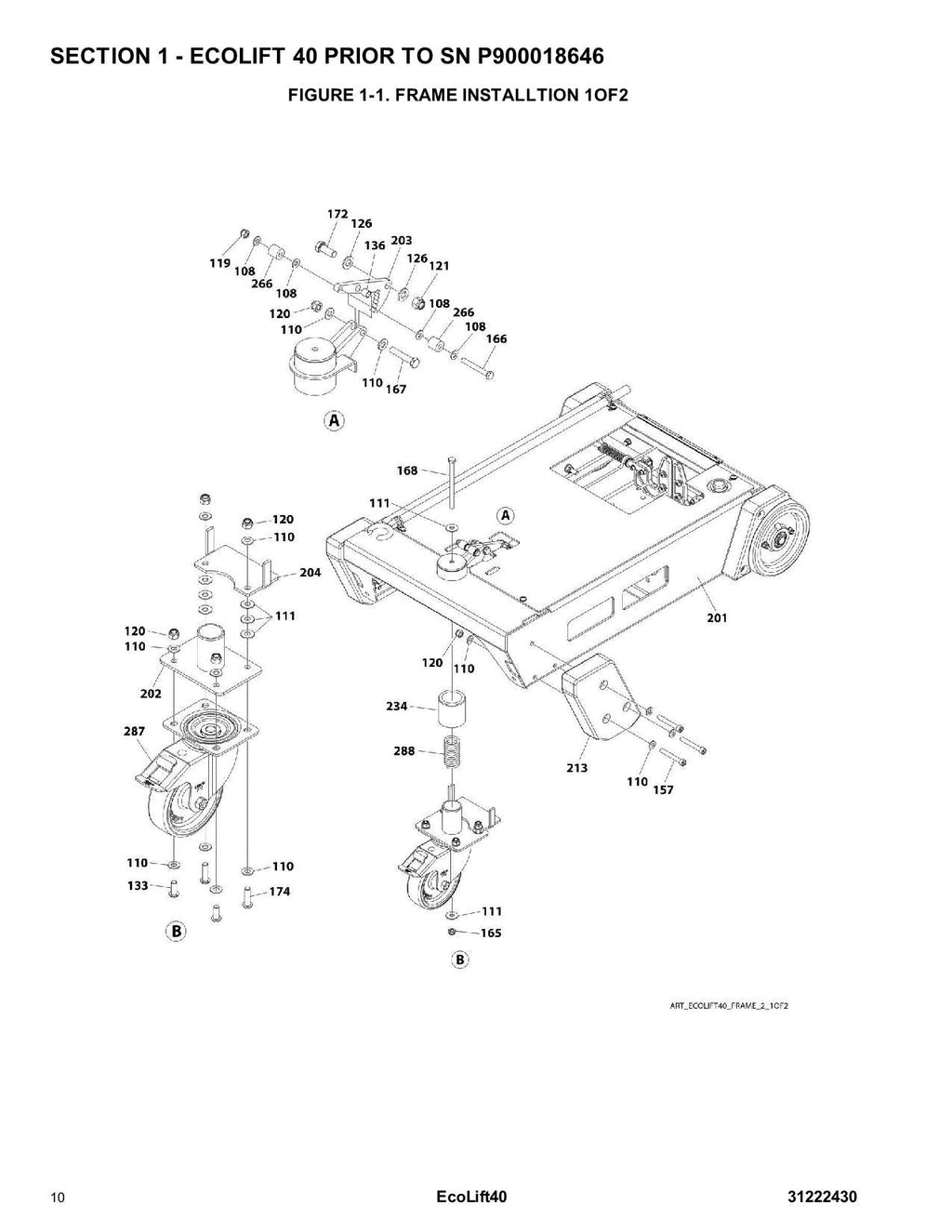 Manual del catálogo de piezas del mástil vertical JLG Ecolift 40