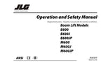 Manual del operador de plataformas elevadoras JLG E600 E600J E600JP M600 M600J M600JP 3121217