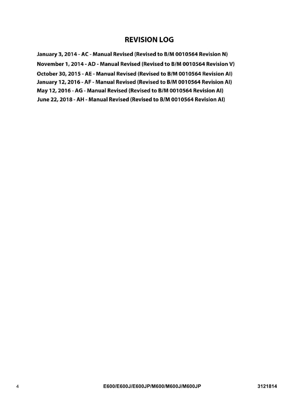 JLG E600 E600J E600JP M600 M600J M600JP Boom Lift Parts Catalog Manual