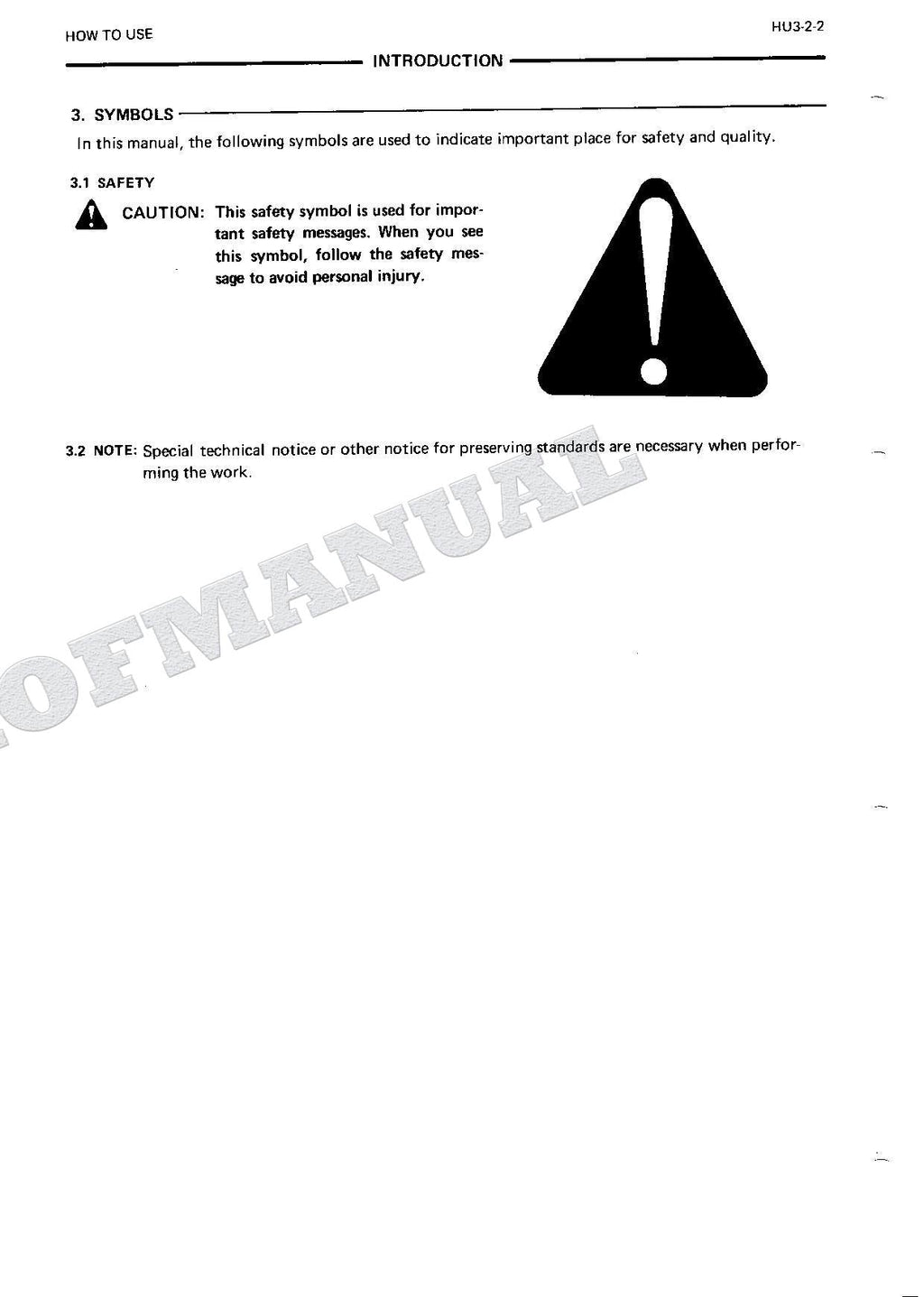 HITACHI EX270 Hudraulic Excavator Repair Service Manual
