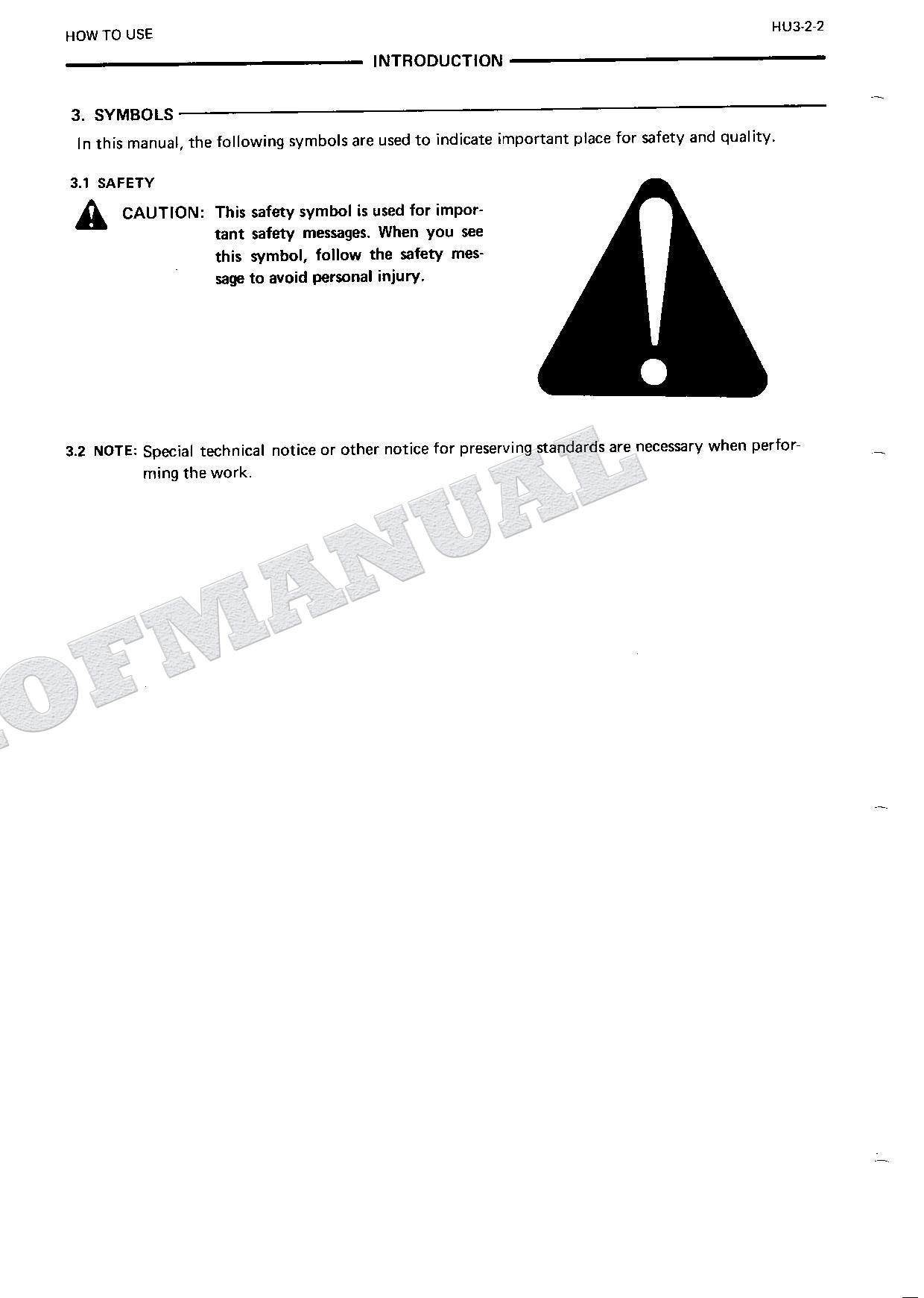 HITACHI EX270 Hudraulic Excavator Repair Service Manual