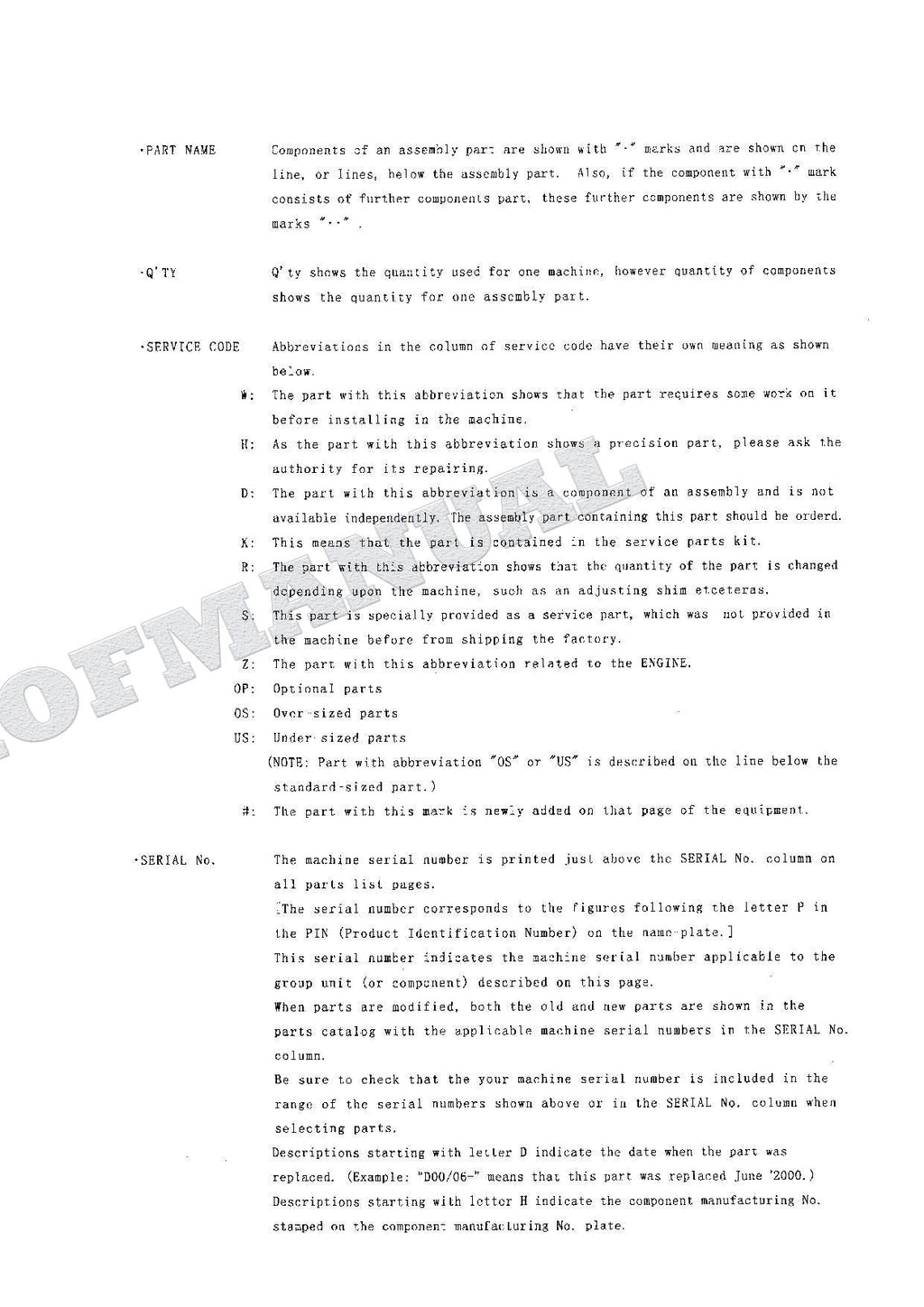 HITACHI EX75URT-5 Excavator Parts Catalog Manual SN 000001-