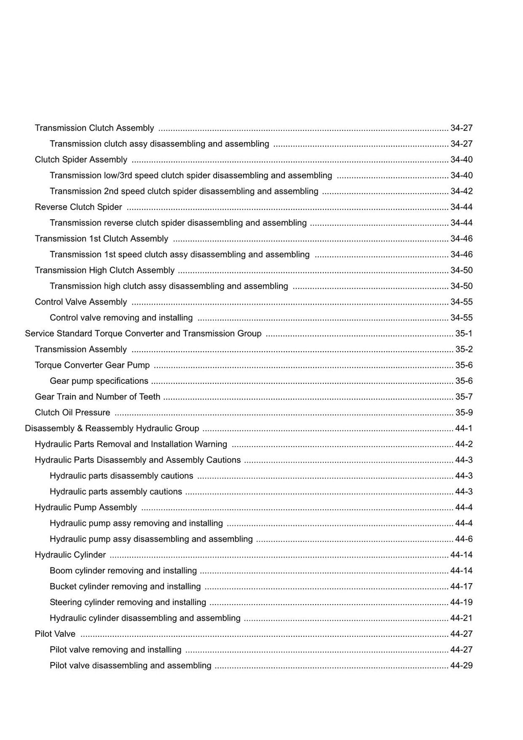 Hitachi ZW550 Wheel Loader Workshop Manual W11C5-E-01