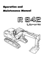 Liebherr R942 Litronic Excavator Operators manual serial .167