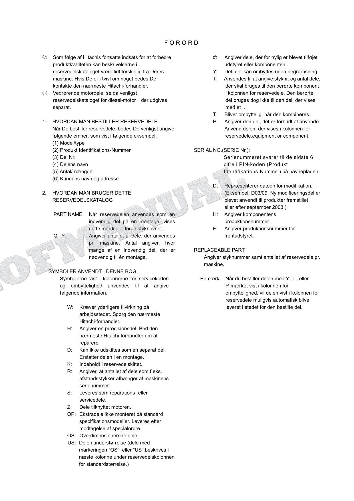 Manual del catálogo de piezas de excavadora con accesorio telescópico tipo almeja HITACHI ZX70LC ZX75US-A
