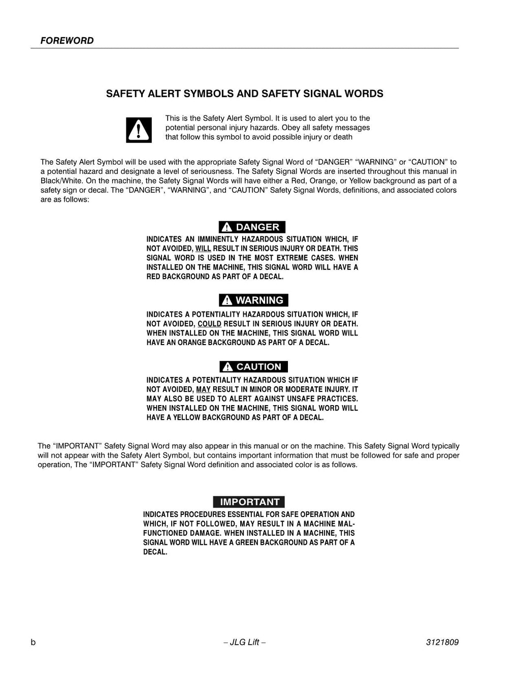 Manual del operador de mantenimiento de plataformas elevadoras JLG 100SX 110SX 110SXJ 120SXJ 3121809