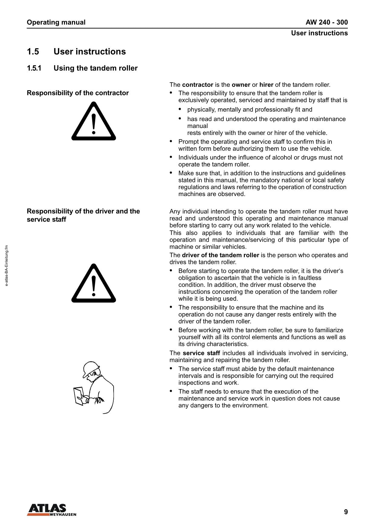 Hyundai HR25 30T-9 ROAD ROLLER Operators Maintenance Manual