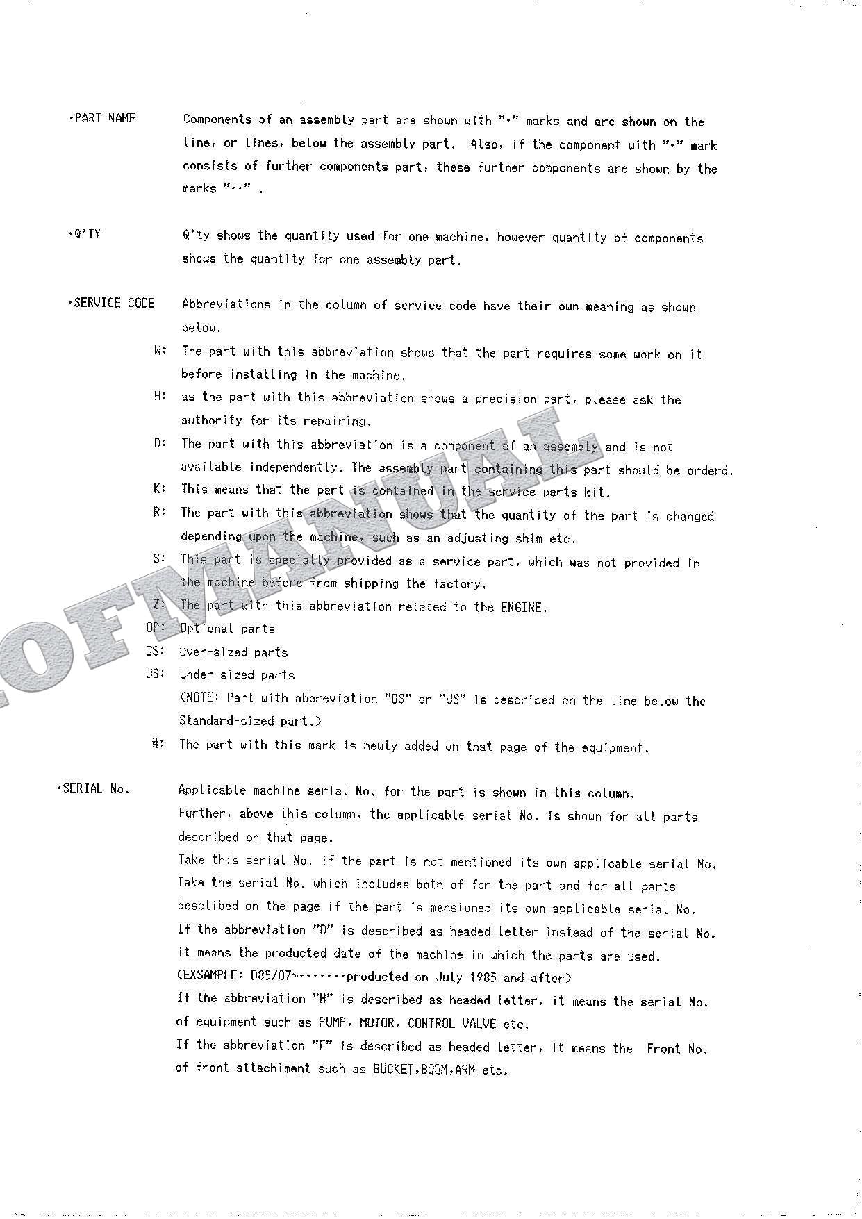 HITACHI WH051 Excavator Parts Catalog Manual EP115-3-4 SN 0001-