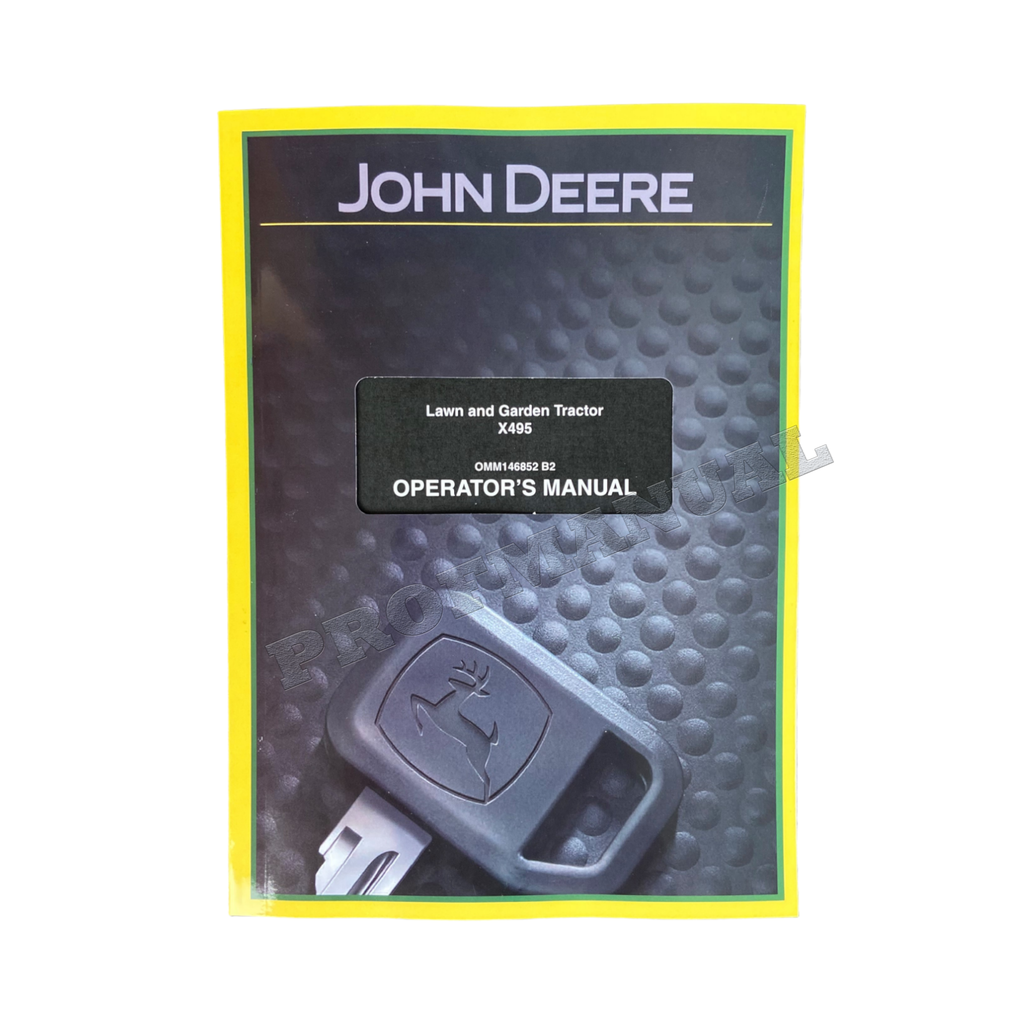 MANUAL DEL OPERADOR DEL TRACTOR JOHN DEERE X495 N.° 1