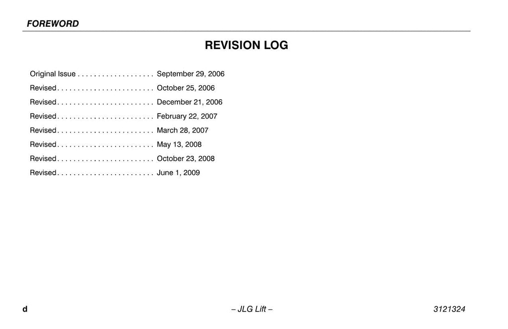 JLG 80SL Scissor Lift Maintenance Operation Operators Manual