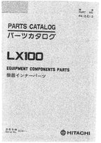 Hitachi LX100 Wheel Loader Equipment Component Parts Catalog Manual SN 0101-up