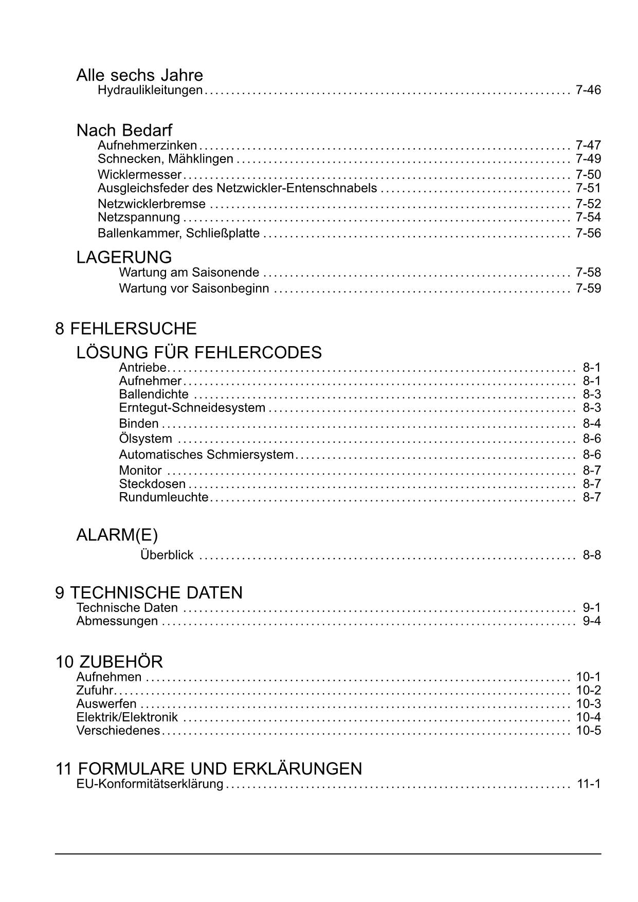 New Holland Roll Baler 125 Rundballenpresse Betriebsanleitung Ab 7312