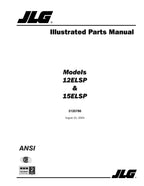 JLG 12ELSP 15ELSP Vertical Mast Parts Catalog Manual