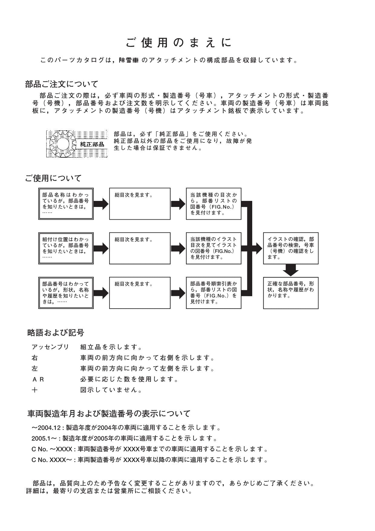 Hitachi LX80-7 Snow Removal Att Wheel Loader Parts Catalog Manual SN 000101-up