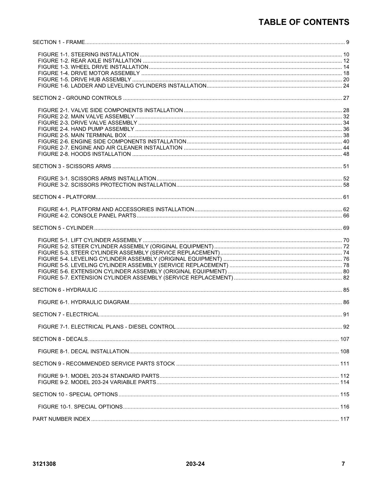 LIFTLUX 203-24 Scissor Lift Parts Catalog Hard Copy Manual