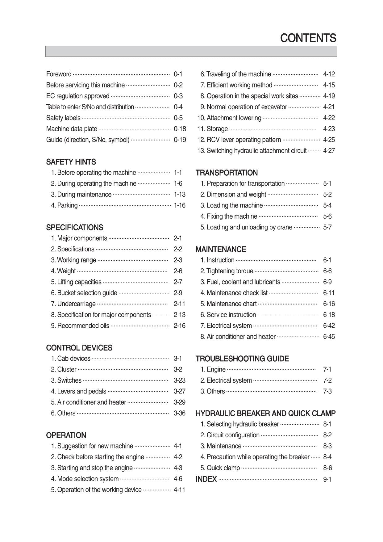 Hyundai R140LC-9 CRAWLER EXCAVATOR Operators User Manual