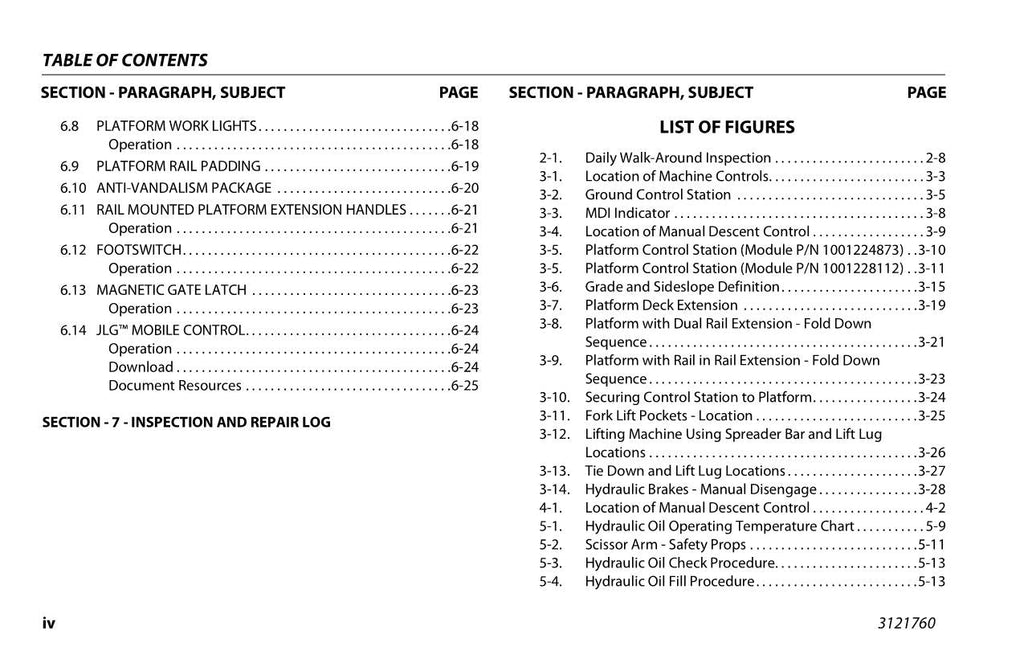 Manual del operador de mantenimiento y operación del elevador de tijera JLG 4045R