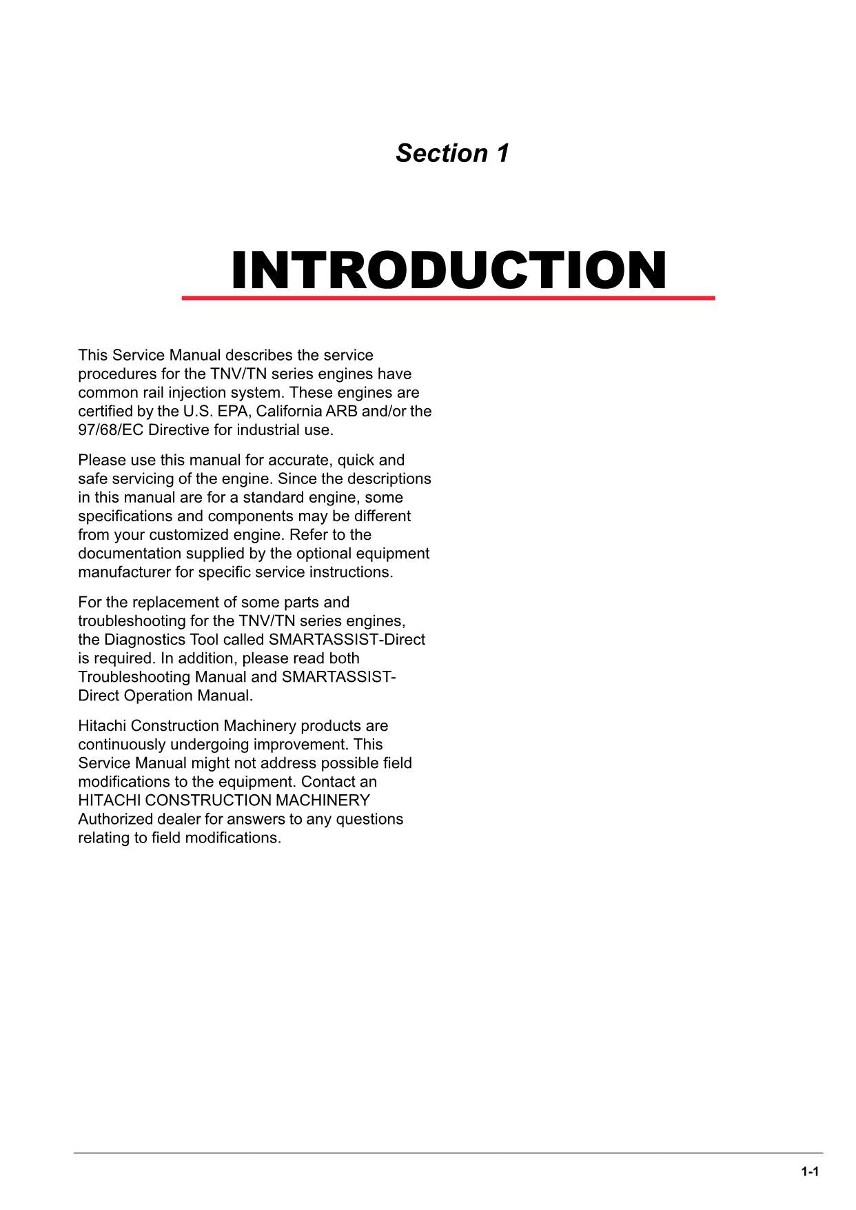 HITACHI 3TNV TN Series 3TNV88C 3TNV86CT 3TNV86CHT 3TN86CHT Engine Service Manual