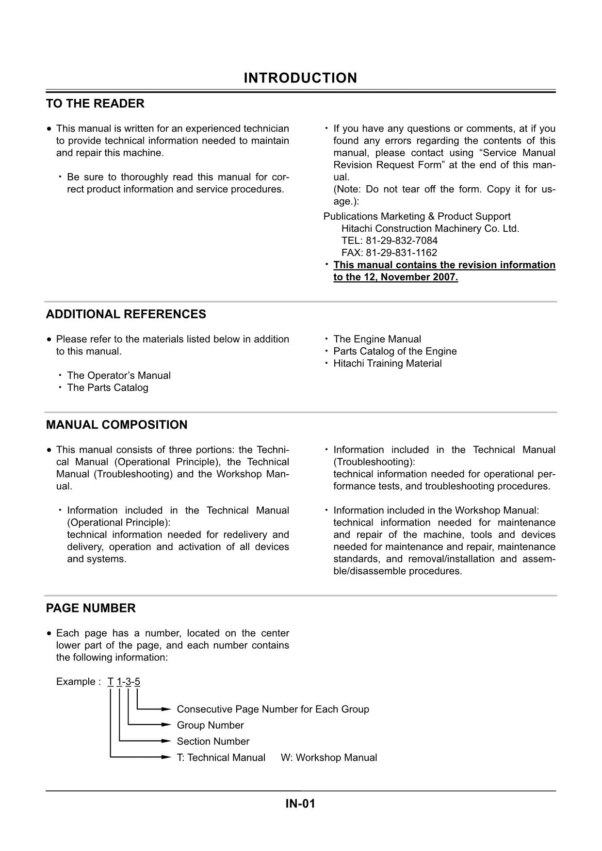 HITACHI ZX160LC-3 ZX180LC-3 Excavator Troubleshooting Schematic Technical Manual
