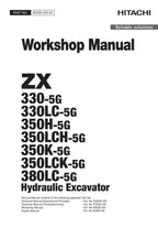 Manual de servicio y reparación de la excavadora Hitachi ZX350LCH-5G ZX350K-5G