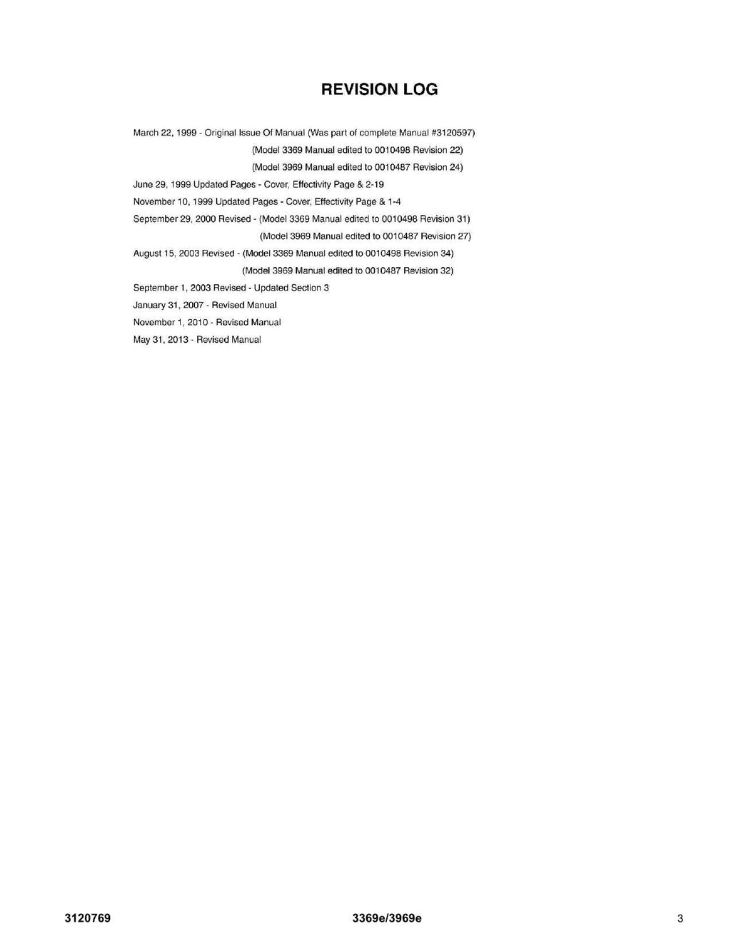Manual del catálogo de piezas del elevador de tijera JLG 3369e 3969e