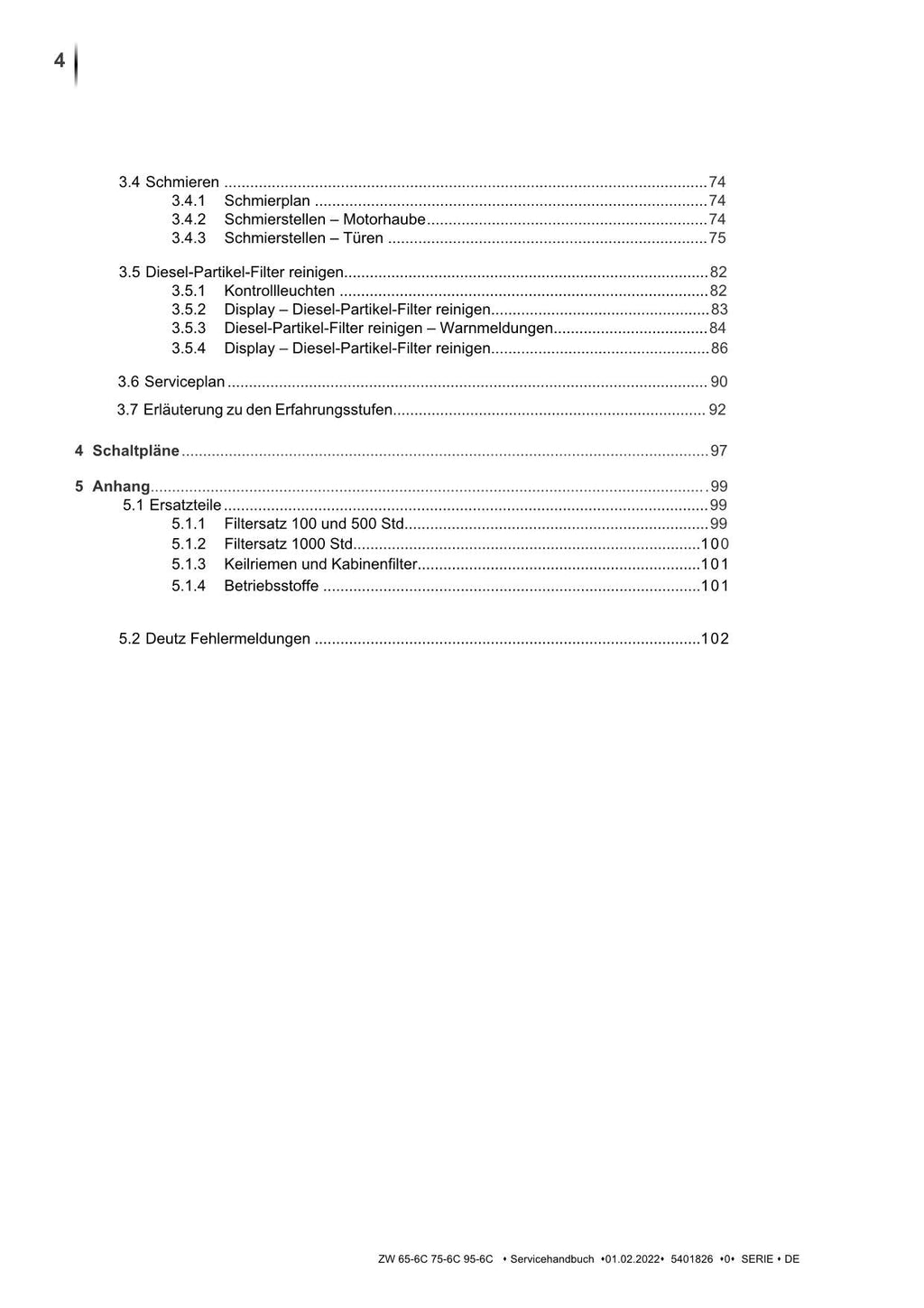 HITACHI ZW 65-6C 75-6C 95-6C Radlader Servicehandbuch und Schaltpläne