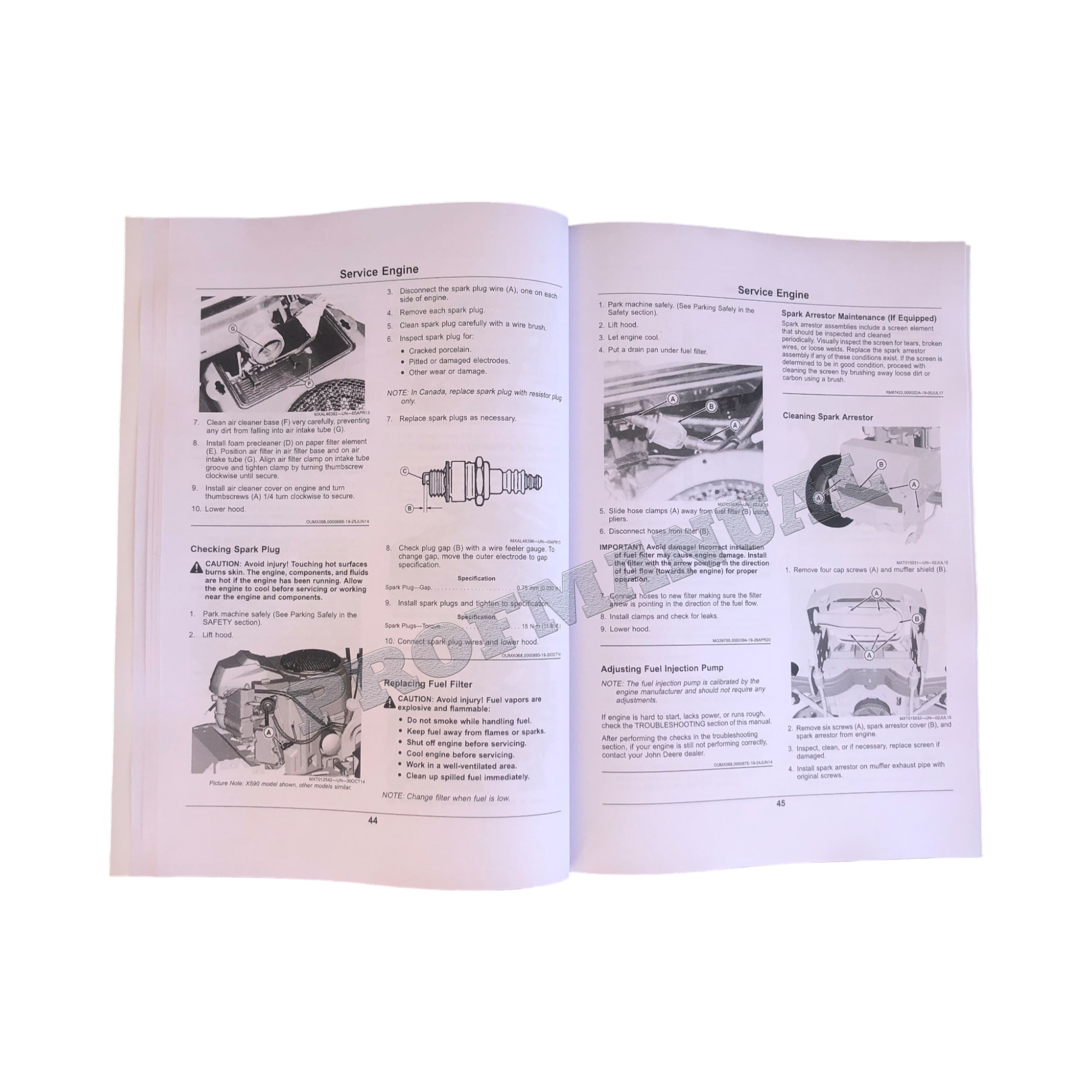 MANUAL DEL OPERADOR DEL TRACTOR JOHN DEERE X570 X580 X584 X590 160001- +!¡BONIFICACIÓN!
