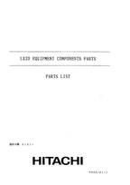 Hitachi LX20 Wheel Loader Equipment Component Parts Catalog Manual SN 0101-up