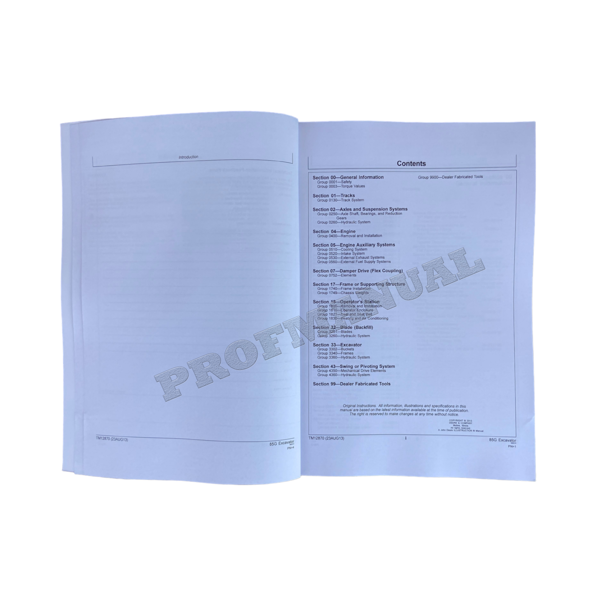 MANUAL TÉCNICO DE REPARACIÓN Y SERVICIO DE EXCAVADORA JOHN DEERE 85G TM12870 ¡+BONIFICACIÓN!