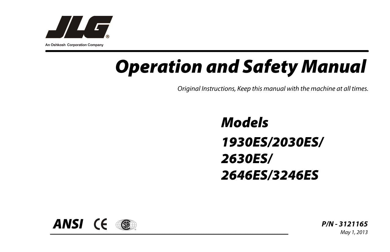Manual del operador del elevador de tijera JLG 1930ES 2030ES 2630ES 2646ES 3246ES