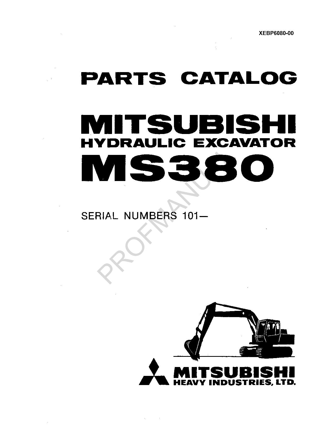 Caterpillar Cat MS380 Mitsubishi Parts Catalog Manual