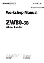 Hitachi ZW80-5B Wheel Loader Workshop Manual