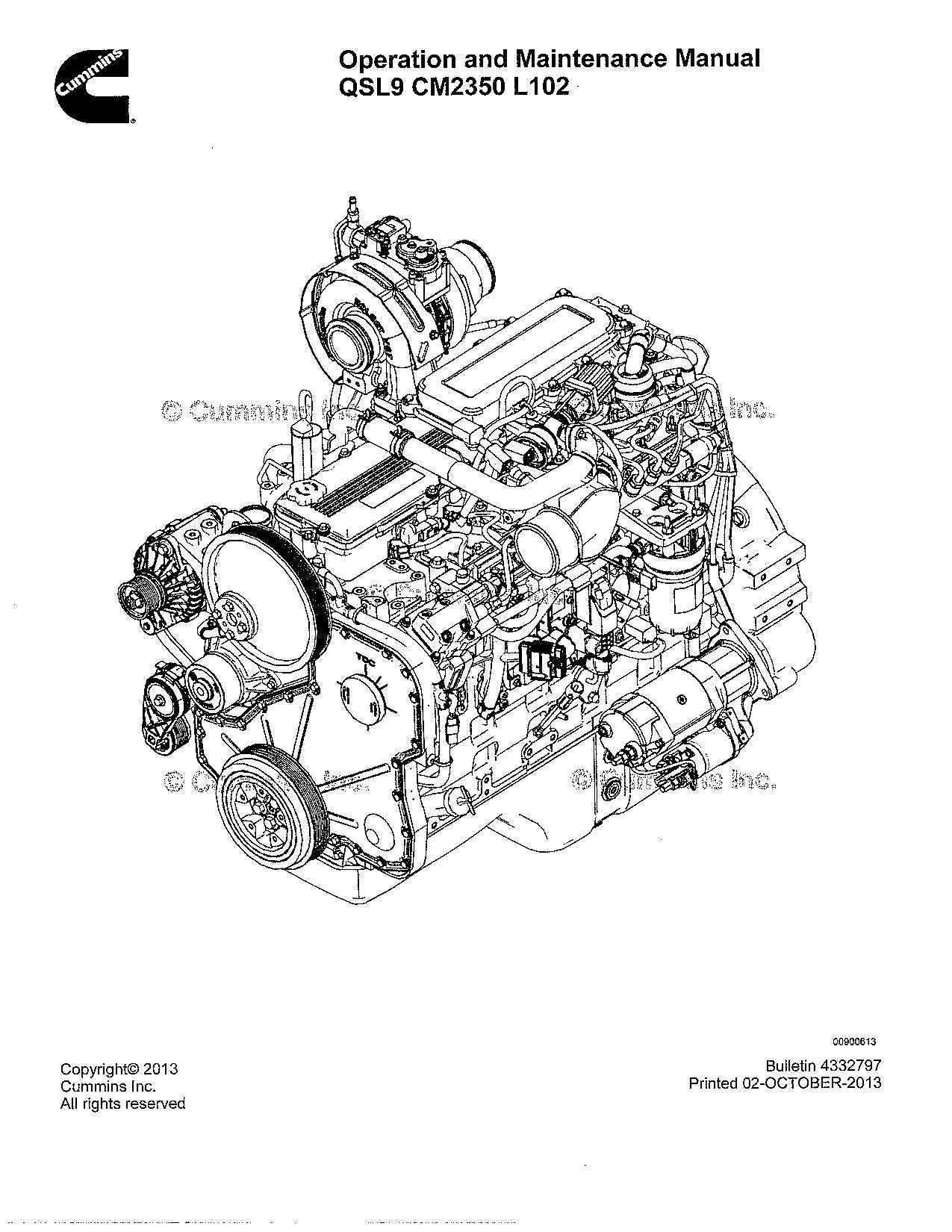 Manual de operación y mantenimiento del motor Hyundai CUMMINS QSL9 Tier4 Final