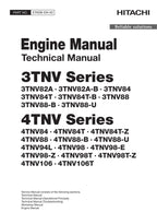 Hitachi Yanmar 4TNV84 4TNV84T Engine Diagnostic Service manual