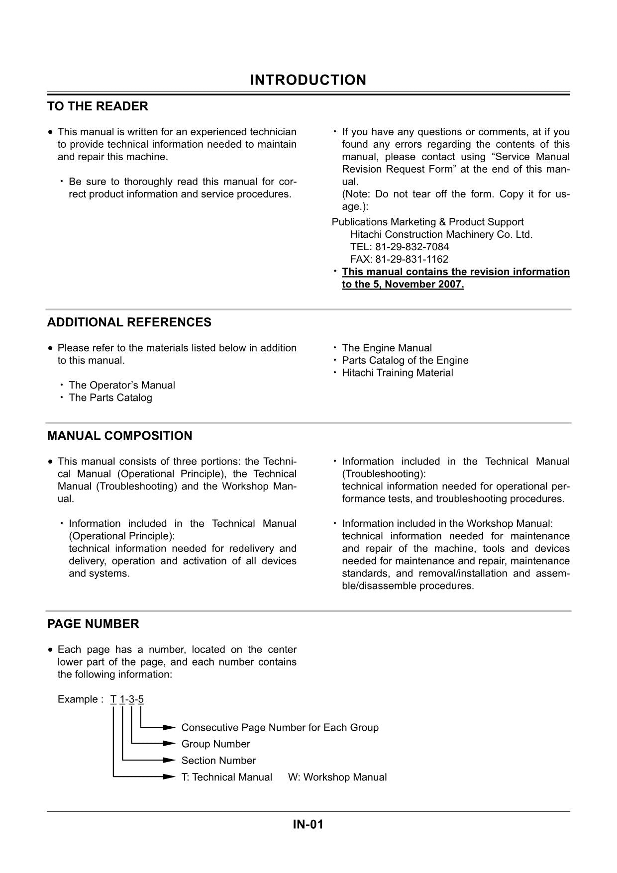 Hitachi ZW100 ZW120 Wheel Loader Technical Manual Operational Principle