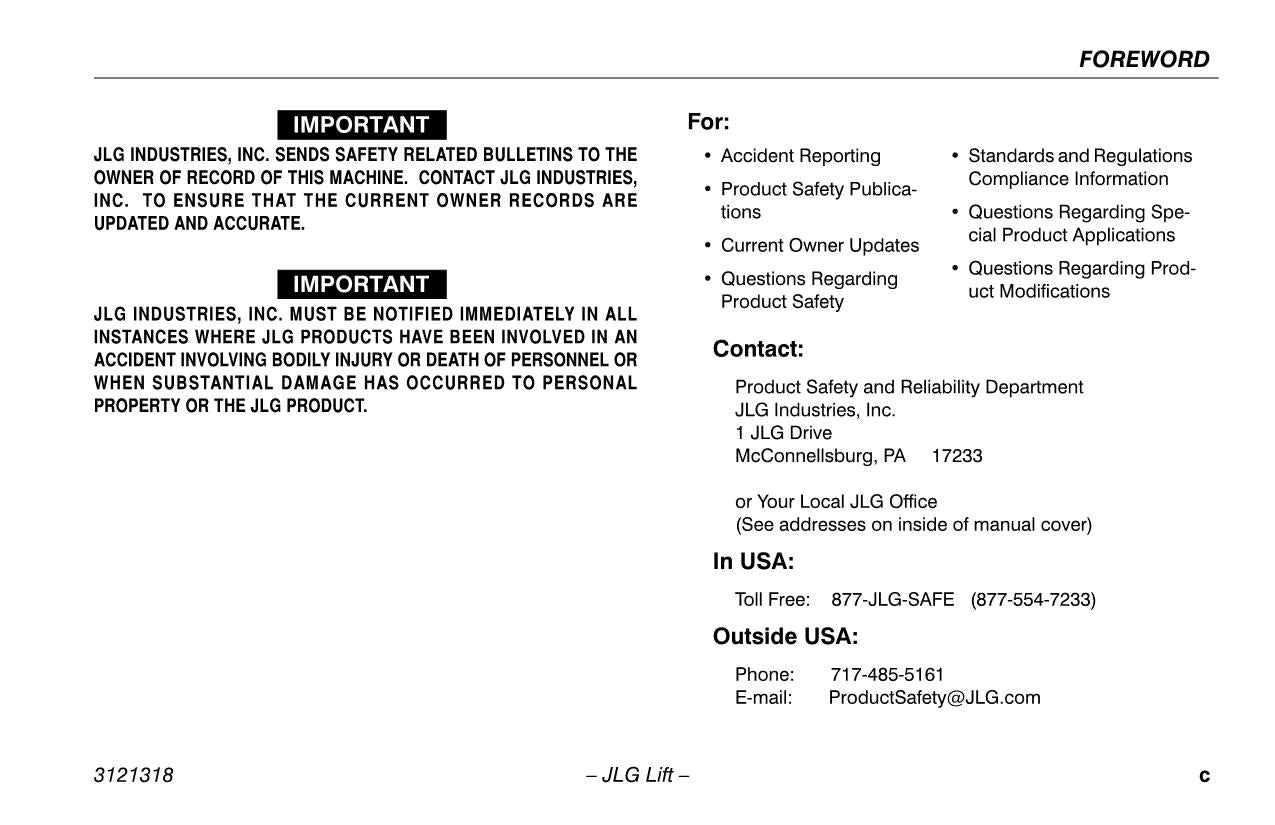 LIFTLUX 320-30 Scissor Lift Maintenance Operation Operators Manual