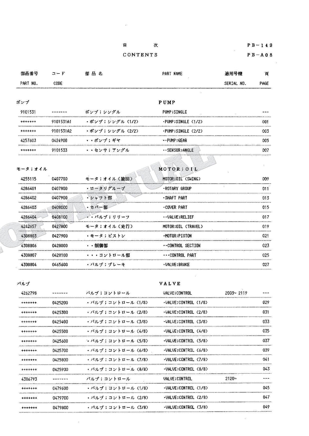 HITACHI EX100WD-2 Equipment Component Excavator Parts Catalog Manual