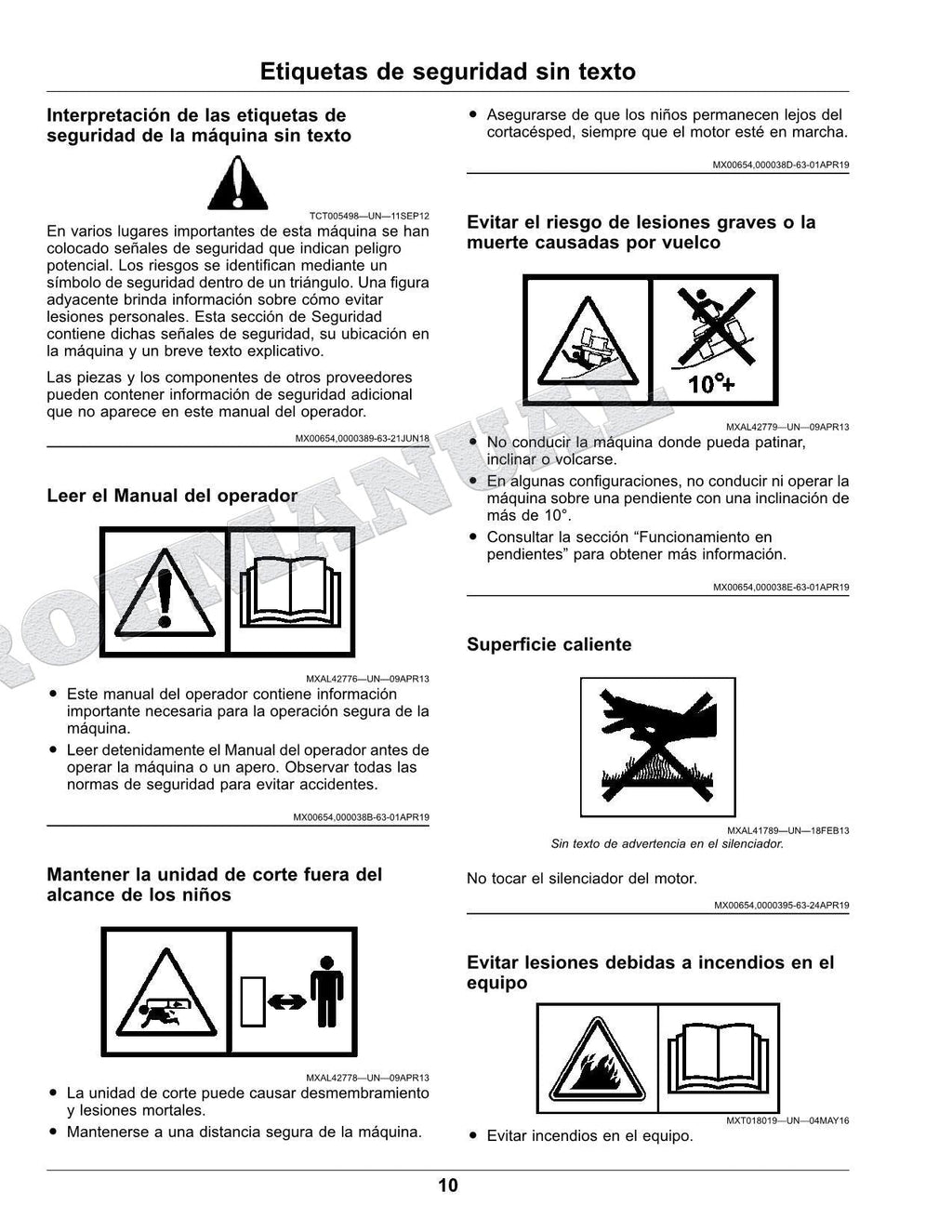 John Deere X750 X754 X758 Tractor Manual del Operador Español SN 090001-