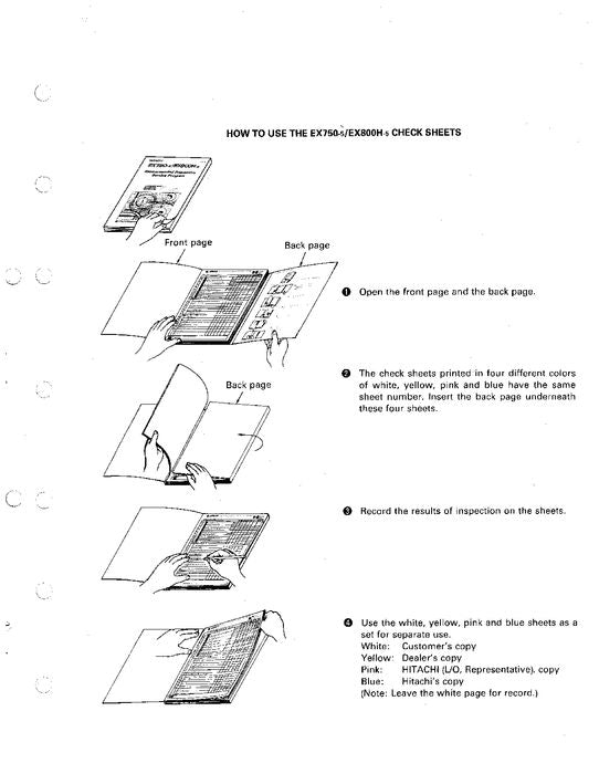 HITACHI EX750-5 EX800H-5 EXCAVATOR SERVICE MANUAL KO21200