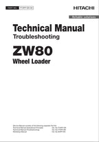 Hitachi ZW80 Wheel Loader Technical Manual Troubleshooting +Schematics