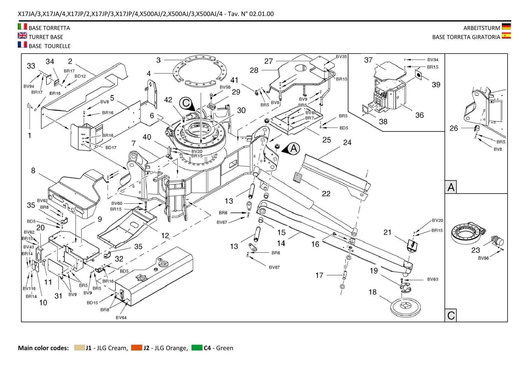 Catálogo de piezas de la excavadora compacta JLG GEN 2 X17JP GEN 2 X500AJ Manual en varios idiomas