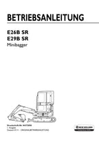 New Holland E26B SR E29B SR Bagger Betriebsanleitung